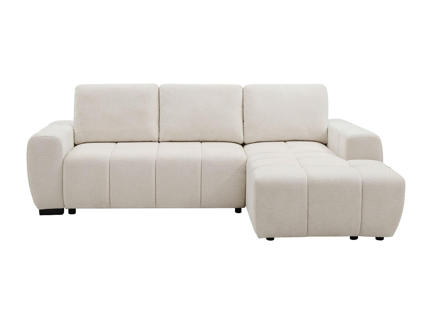 SCHLAFSOFA - 5 Personen - Stoff - Beige - Beige, Textil (260/95/178cm) - Vente-Unique