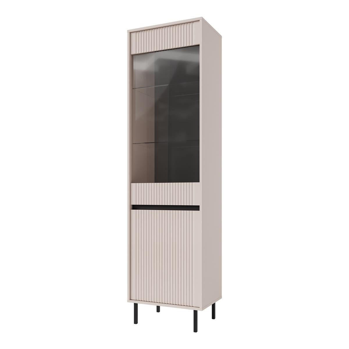 VITRINE mit Glastür beige Ciao - Beige, Holzwerkstoff (56/55/40cm) - Compleo24