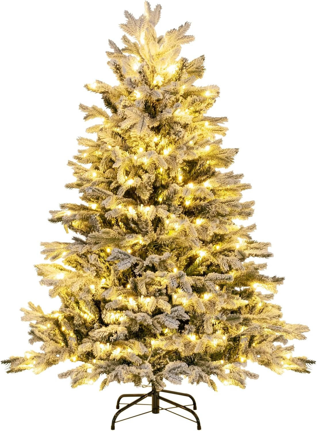WEIHNACHTSBAUM Beleuchtung Grün - Grün, Kunststoff (146cm) - COSTWAY
