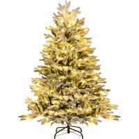 WEIHNACHTSBAUM Beleuchtung Grün - Grün, Kunststoff (146cm) - COSTWAY