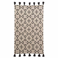 BAUMWOLLTEPPICH Reva gemustert 120/170 cm - Schwarz, Textil (120/170cm) - Homescapes