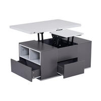 COUCHTISCH Schwarz und Grau 100/51/47 cm - Schwarz, Holzwerkstoff/Metall (100/51/47cm) - Urban Meuble