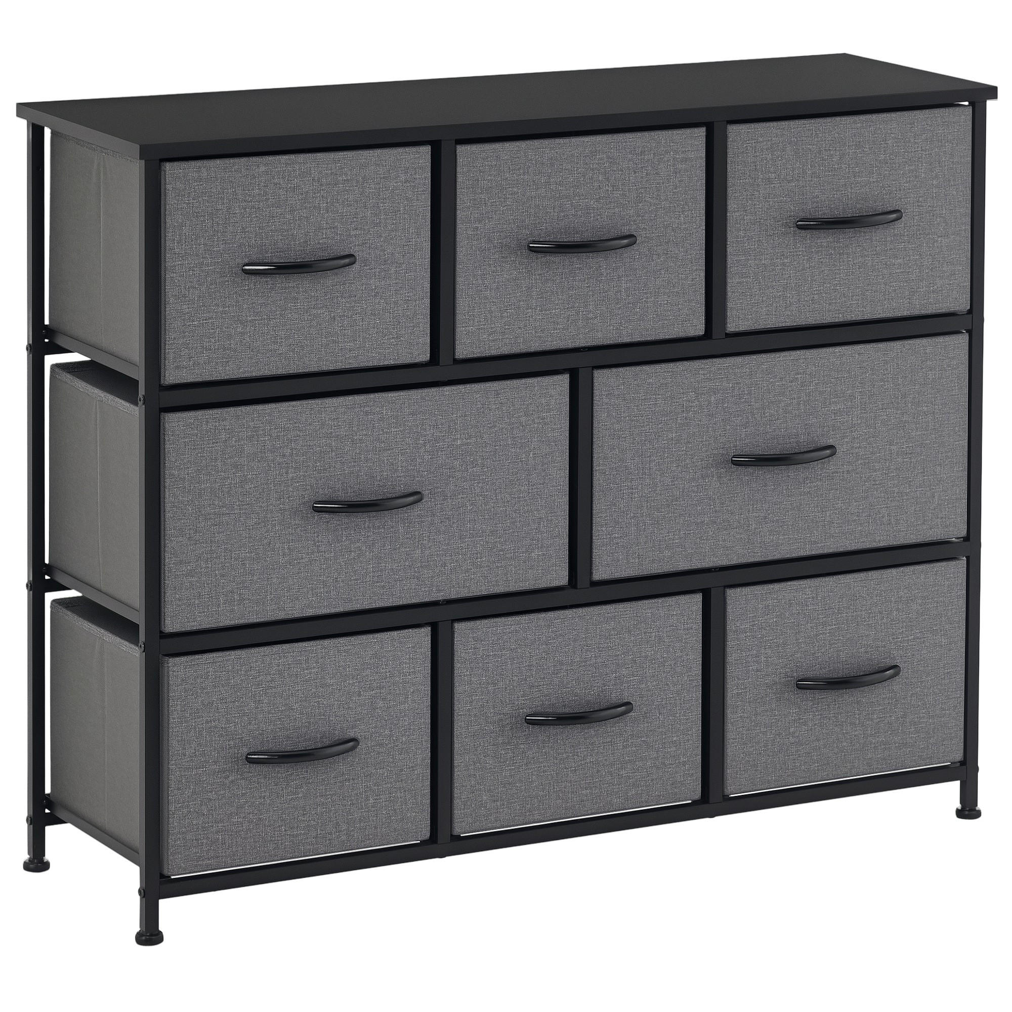 KOMMODE Grau 100/30/78,5 cm - Dunkelgrau, Metall (100/78.5/30cm) - PANGIVO