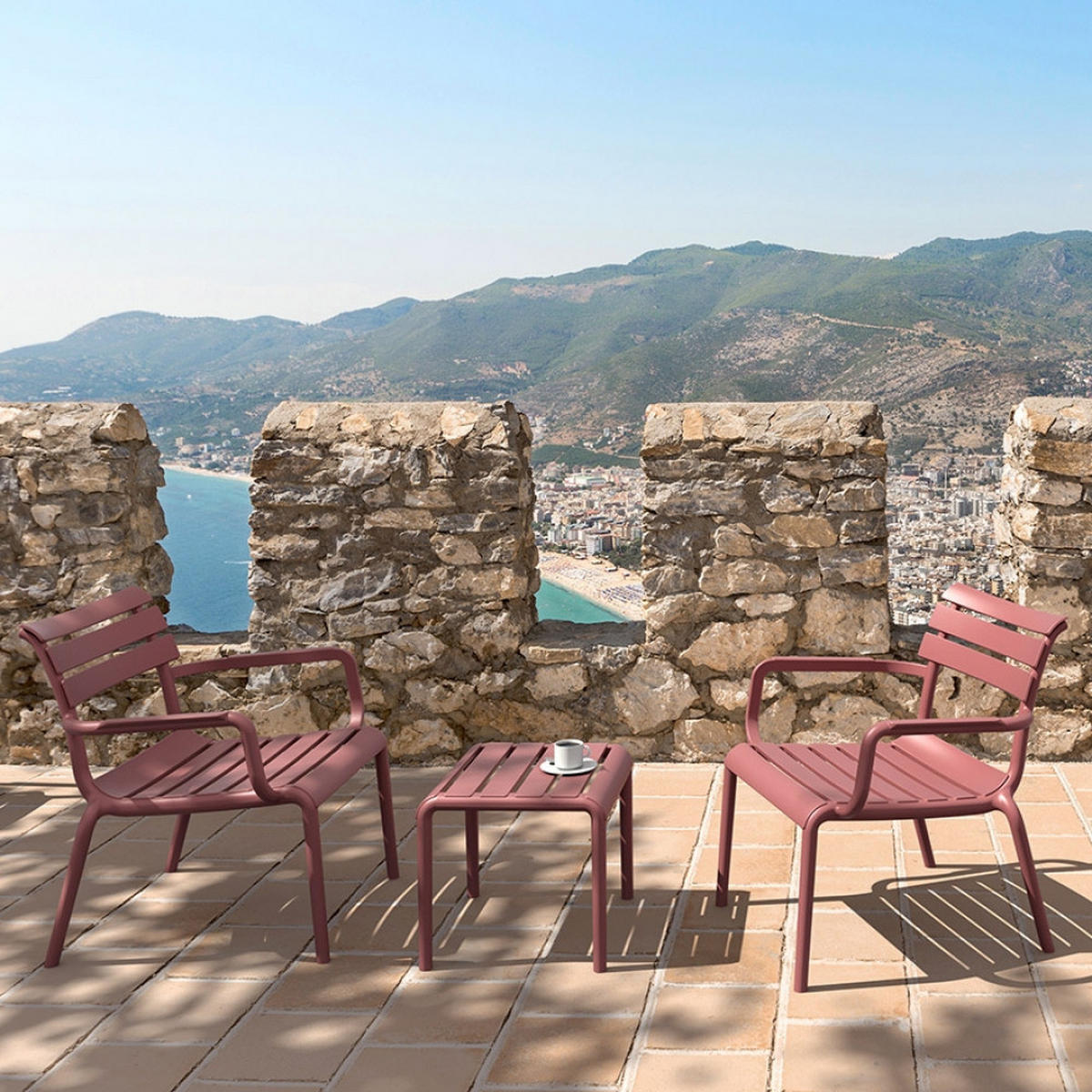 GARTEN-LOUNGETISCH Mol 42x41x40 cm - Taupe, Kunststoff (41/42/40cm) - AlterEgo