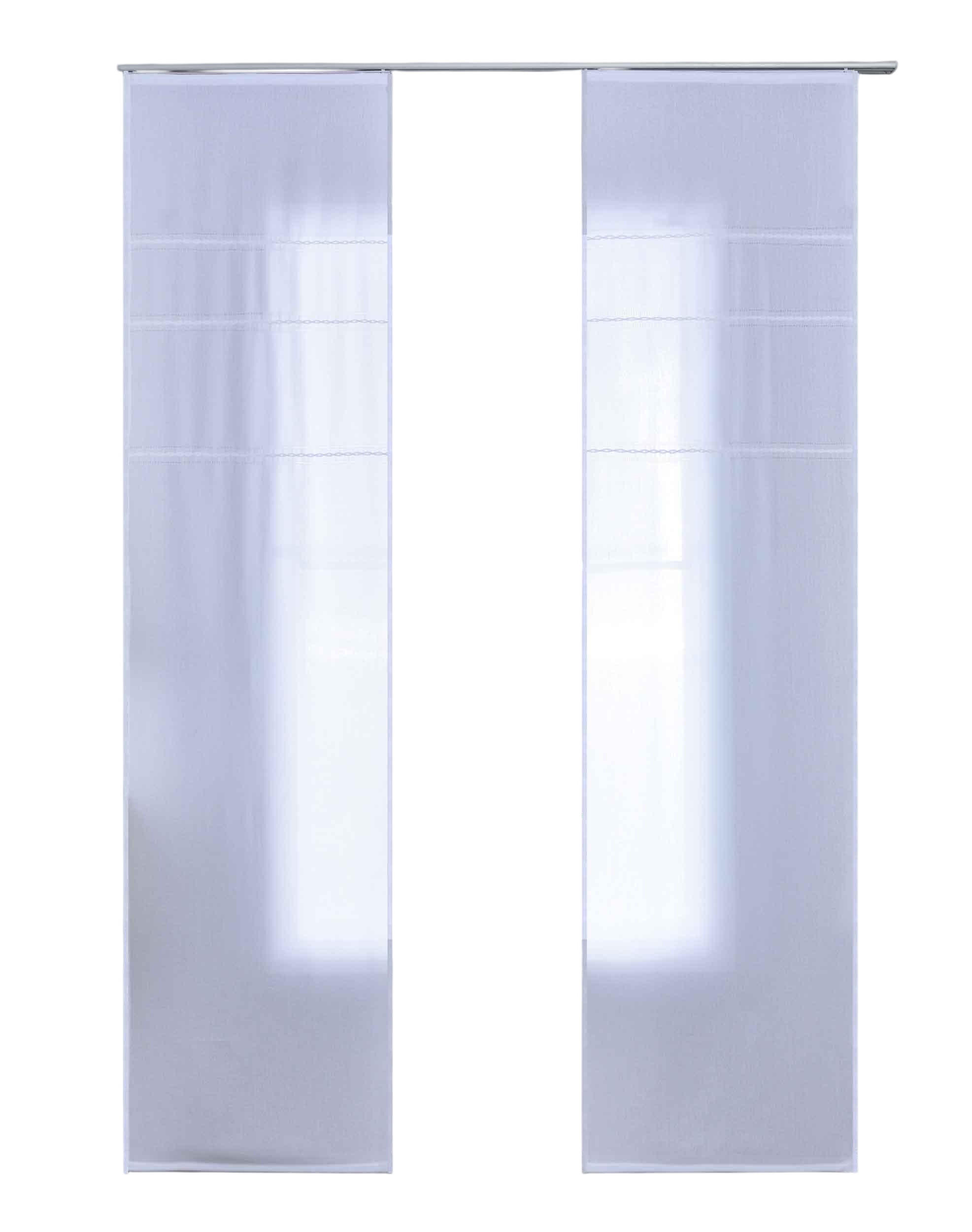 SCHIEBEVORHANG 2ER SET »Leipzig« HxB 245x60 cm Weiß - Weiß, Textil (60/245cm) - Gardinenbox