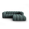 ECKSOFA modular rechts Lupine aus Chenille-Stoff petrol 3 Sitzplätze - Petrol, Textil (177/230cm) - Micadoni