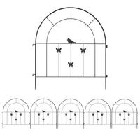 GARTENZAUN Schwarz 300.0/1.0/70.0 cm - Schwarz, Metall (1/70cm)