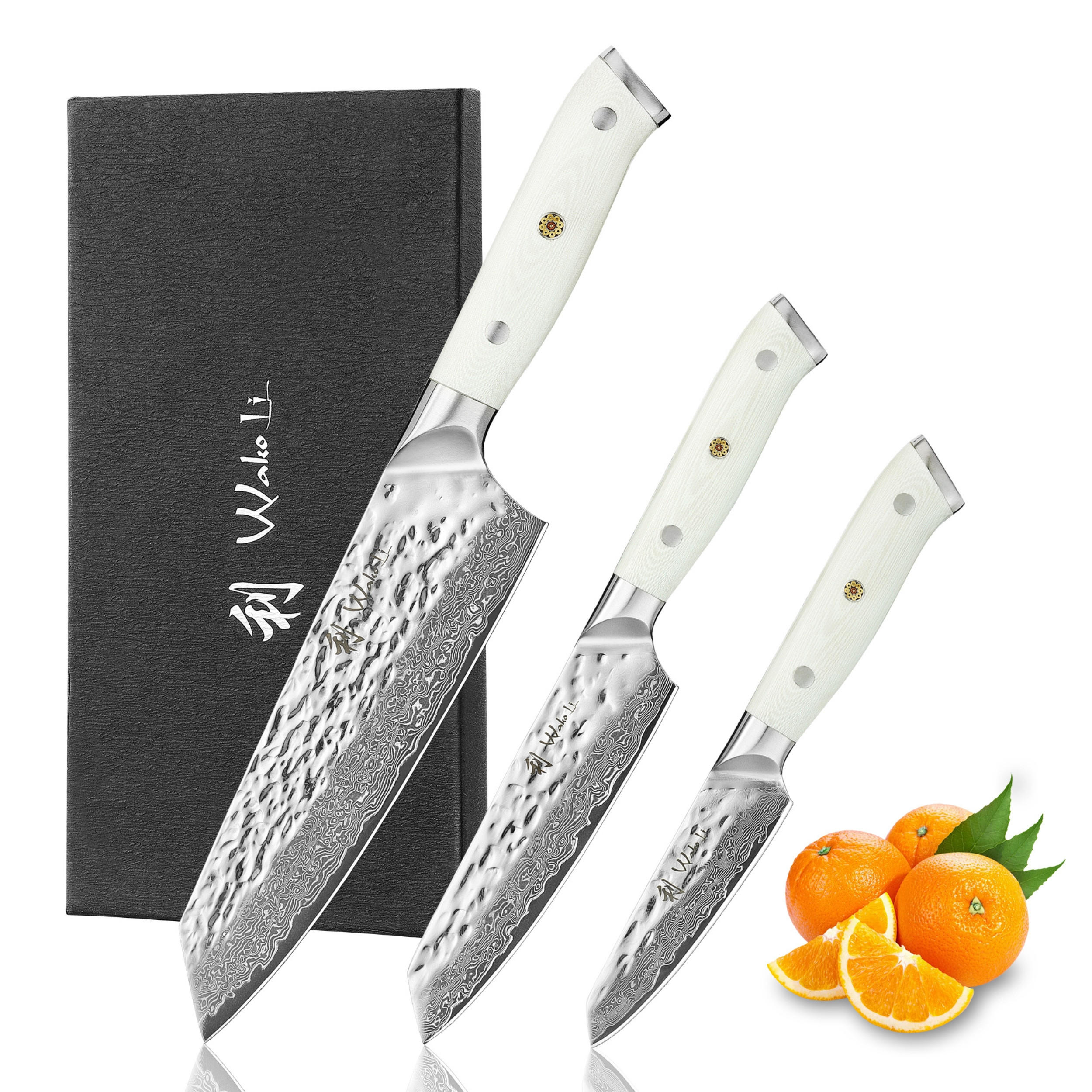 Wakoli Messerset Weiß 1 cm