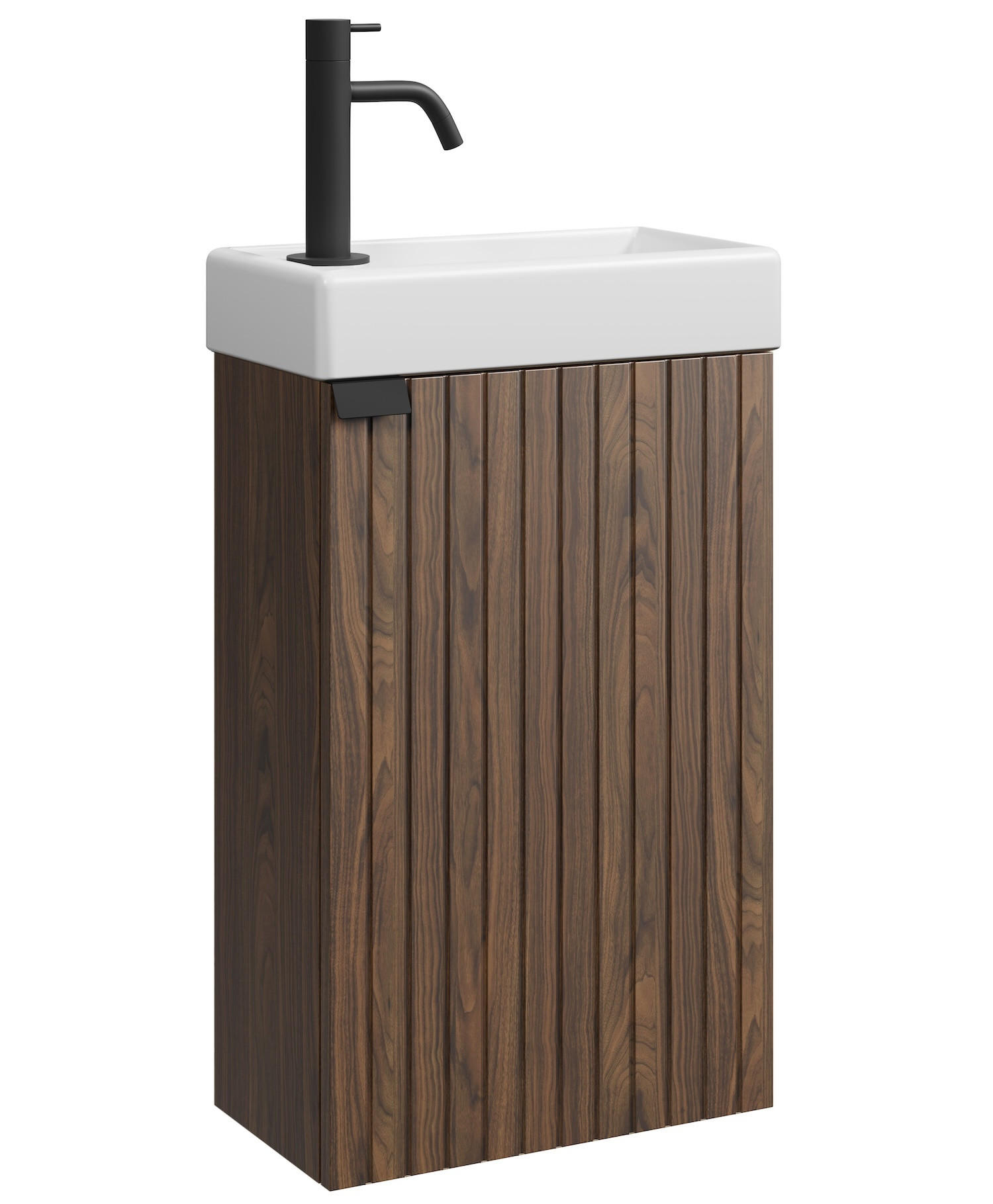 GÄSTE-WC-MÖBELSET Bosco 2 Teile Walnuss Braun - 40 x 22 x 68 cm - Walnussfarben/Braun, Holz (40/68/22cm) - Badplaats