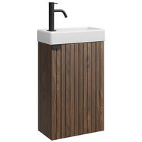 GÄSTE-WC-MÖBELSET Bosco 2 Teile Walnuss Braun - 40 x 22 x 68 cm - Walnussfarben/Braun, Holz (40/68/22cm) - Badplaats