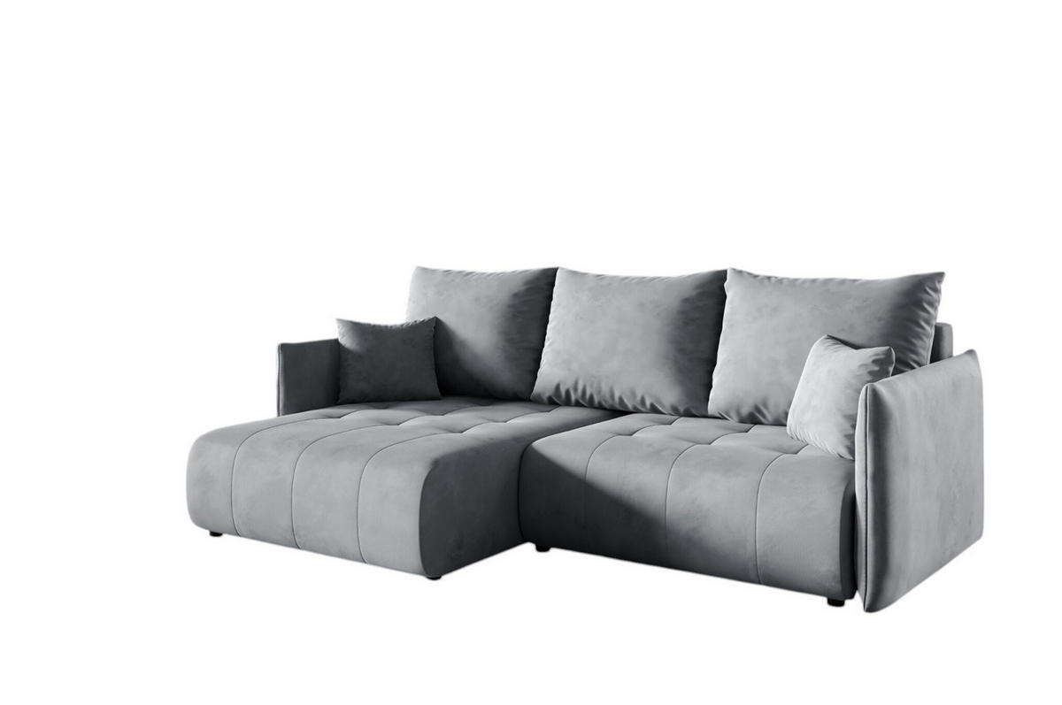 ECKSOFA Canio - Grau, Holzwerkstoff/Textil (221/153cm) - Fun Möbel