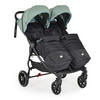 GESCHWISTERKINDERWAGEN 2Gether grün Fußabdeckungen, Aluminiumrahmen, faltbar - Grün, Metall (97/75/104cm) - Cangaroo