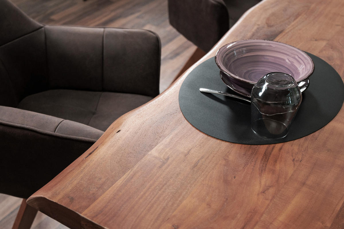 ESSTISCH CALI - Schwarz/Braun, Holz/Metall (100/200/77cm) - SAM