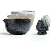 MATCHA-SCHALE Set Rocky-Schwarz/Grau 510 ml - Multicolor, Keramik (14.5/10.4/14.5cm)