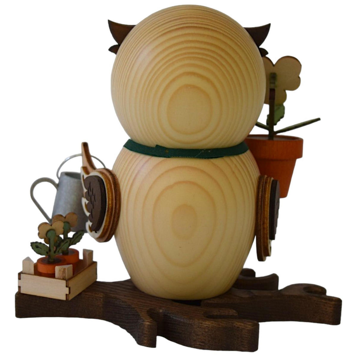 RAUCHFIGUR Eule Gärtner 15 cm - Multicolor, Holz (10/15/10cm)