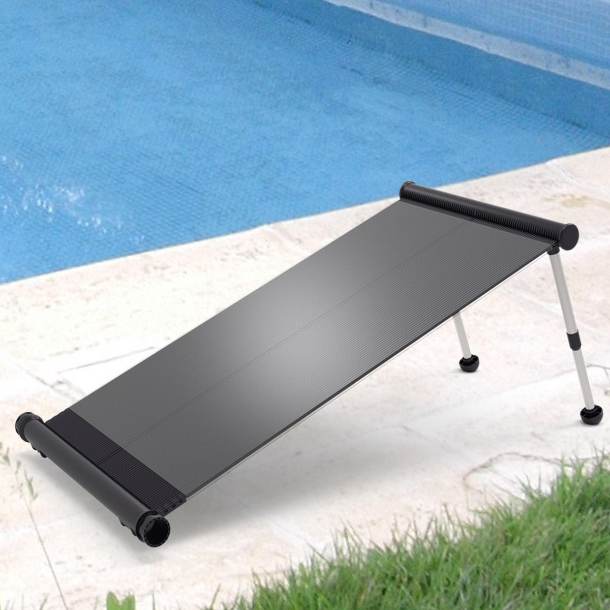 SOLARHEIZUNG Schwarz 61 x 107 cm - Schwarz, Textil (61/30/107cm) - OK-Living