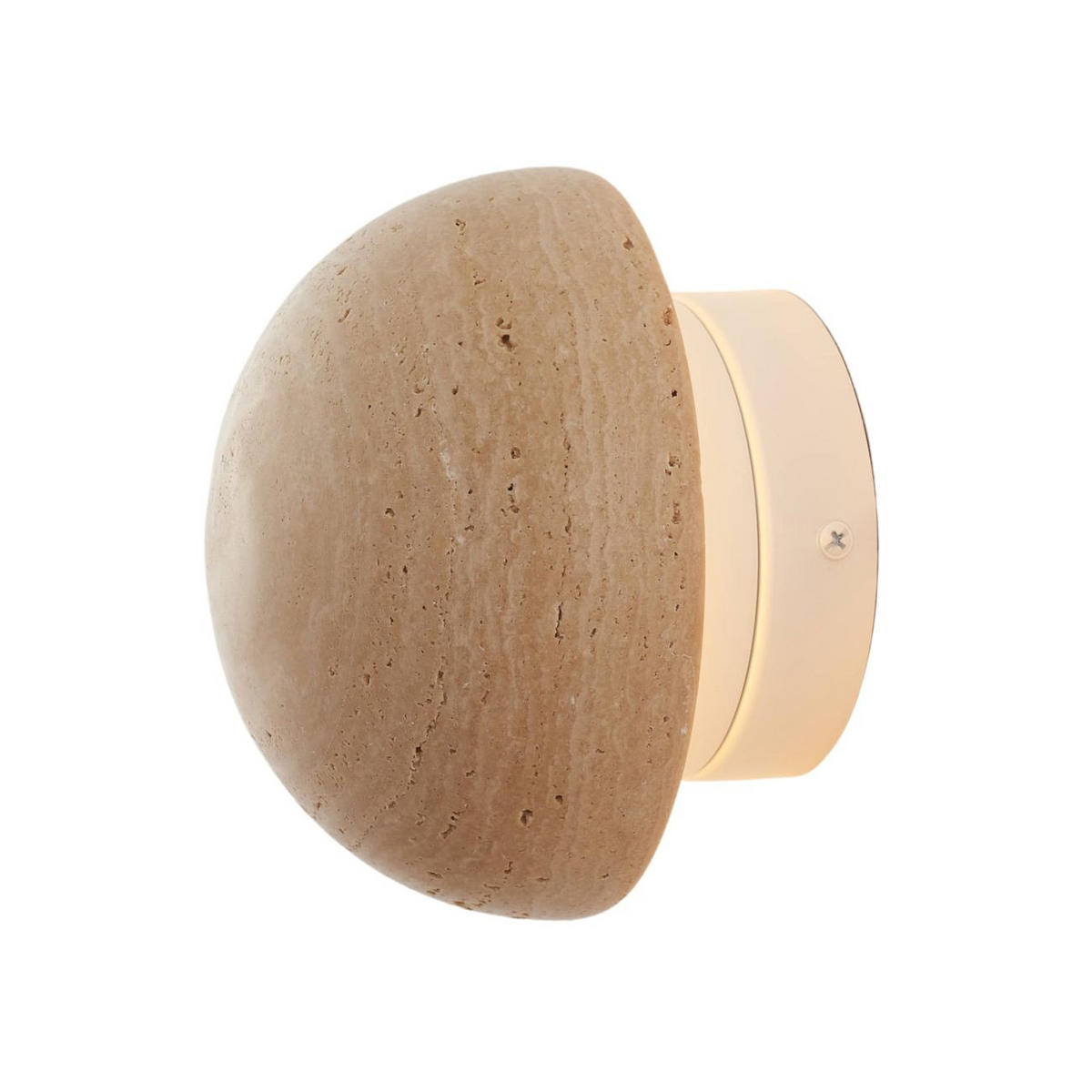 WANDLEUCHTE Elvin, Beige, 15cm - Beige, Stein (15/15/15cm) - KOSILUM