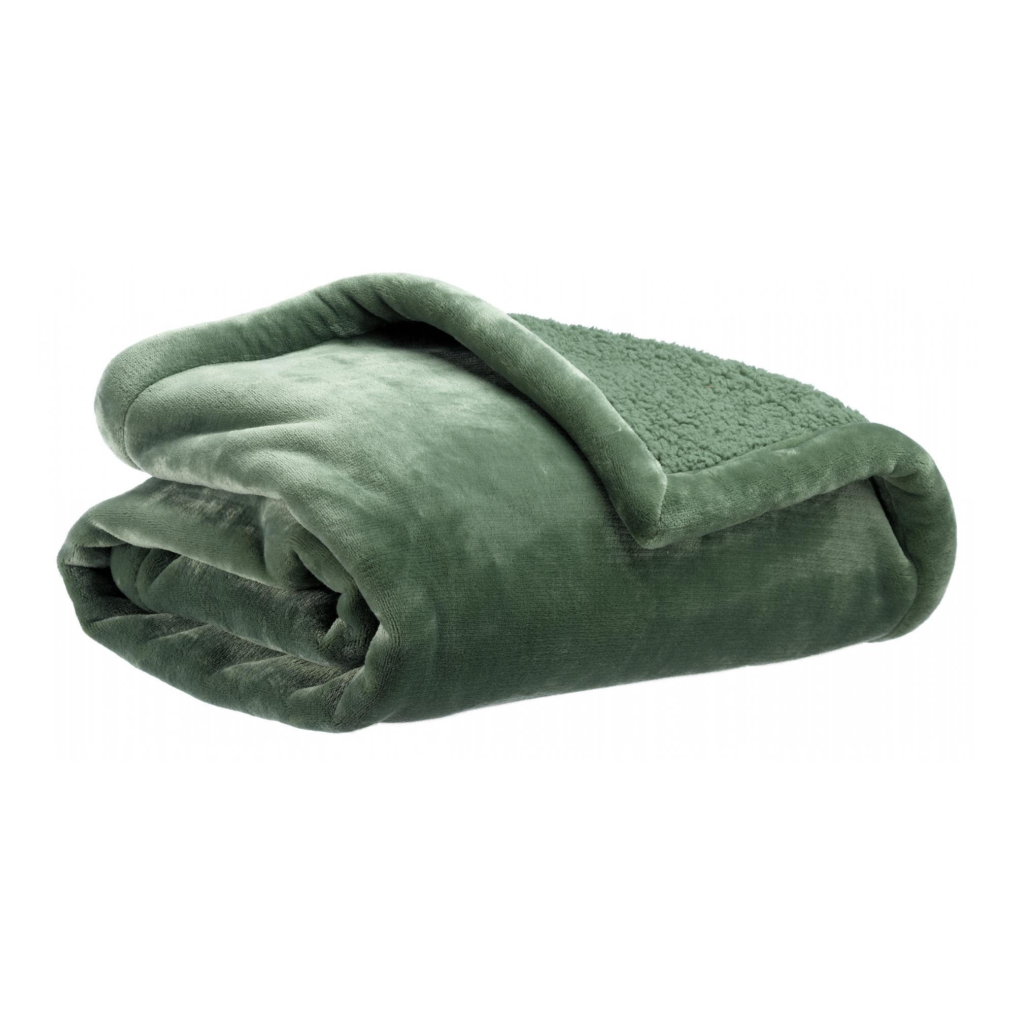 MAXI-DECKE Michka mandelgrün 180 x 220 cm - Salbeigrün, Textil (180/220cm) - Vivaraise
