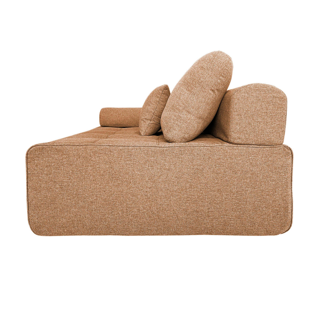 RECHTER SESSEL, Terrakotta - Braun, Textil (112/65/140cm) - Oviala