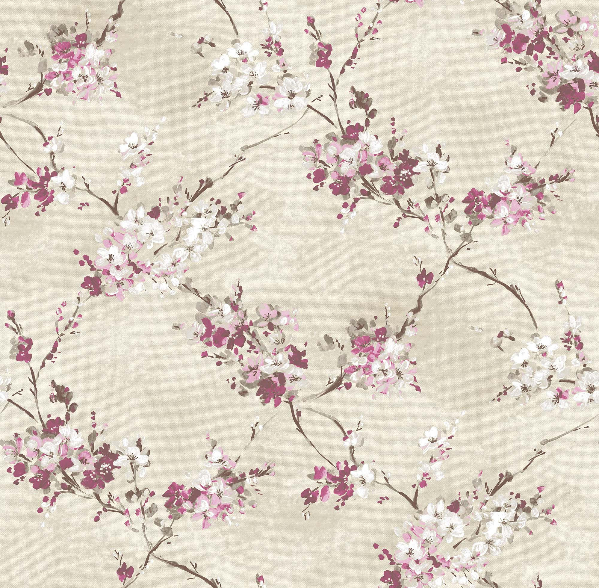 TAPETE Blumen 53 cm x 10 m - Pink, Papier (53/1000cm) - Sanders & Sanders