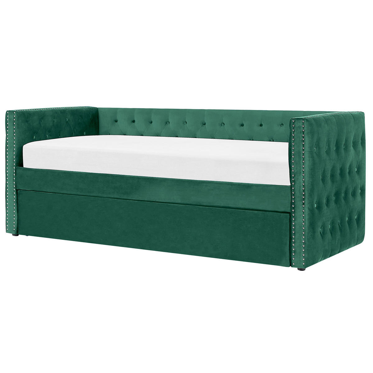 TAGESBETT 90/200cm Smaragdgrün Gassin - Grün, Textil (90/200cm) - Beliani