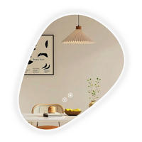 BADSPIEGEL mit Touch-Schalter, Dimmbar 70/50/3 cm - Weiß, Glas (50/2.9/70cm) - EMKE