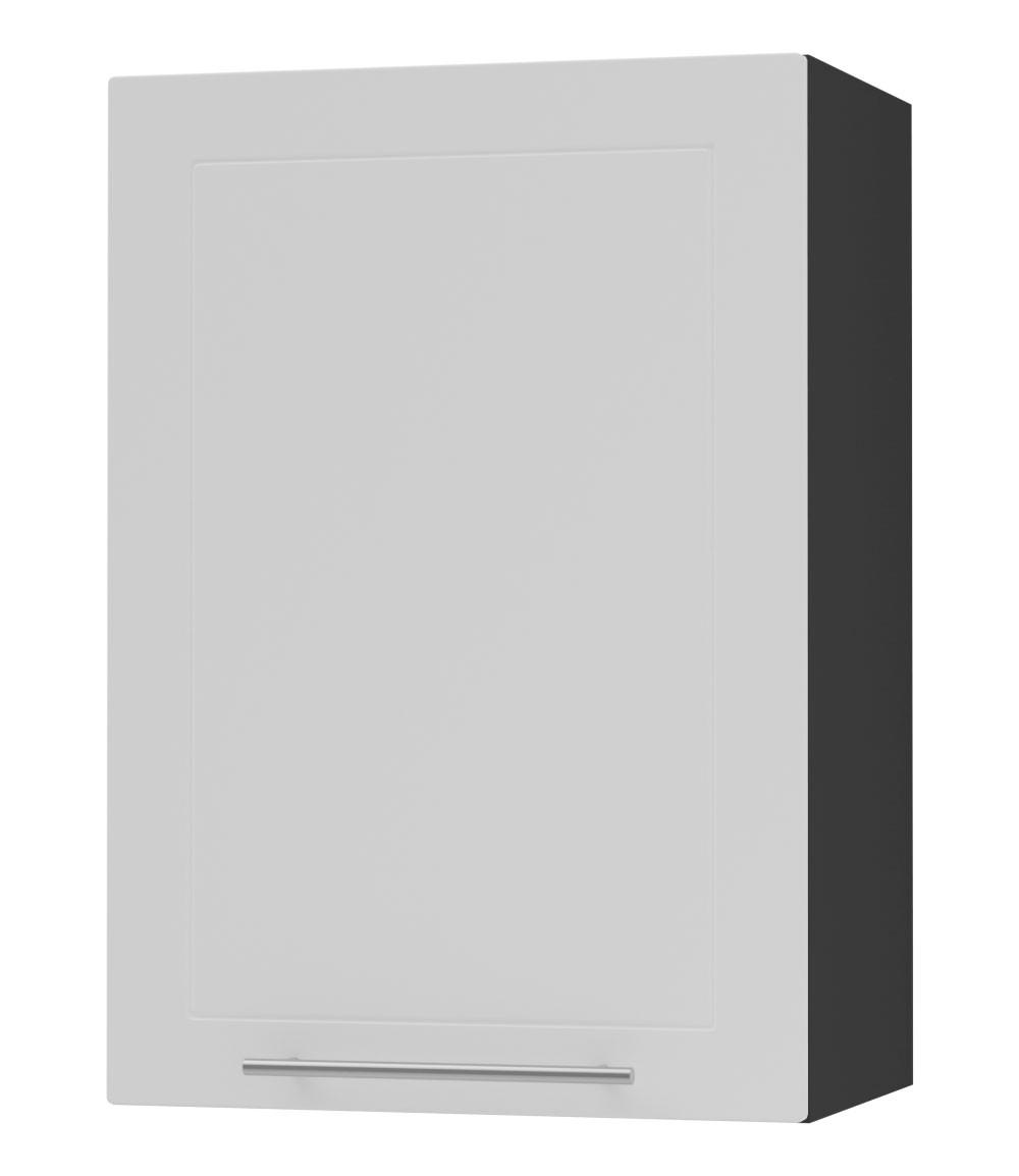 KÜCHENHÄNGESCHRANK Kvantum W2/50 Weiß Matt / Schwarz Matt 50 / 32,5 / 72cm - Schwarz/Weiß, Holz/Holzwerkstoff (50/72/32.5cm) - Feldmann-Wohnen