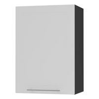 KÜCHENHÄNGESCHRANK Kvantum W2/50 Weiß Matt / Schwarz Matt 50 / 32,5 / 72cm - Schwarz/Weiß, Holz/Holzwerkstoff (50/72/32.5cm) - Feldmann-Wohnen