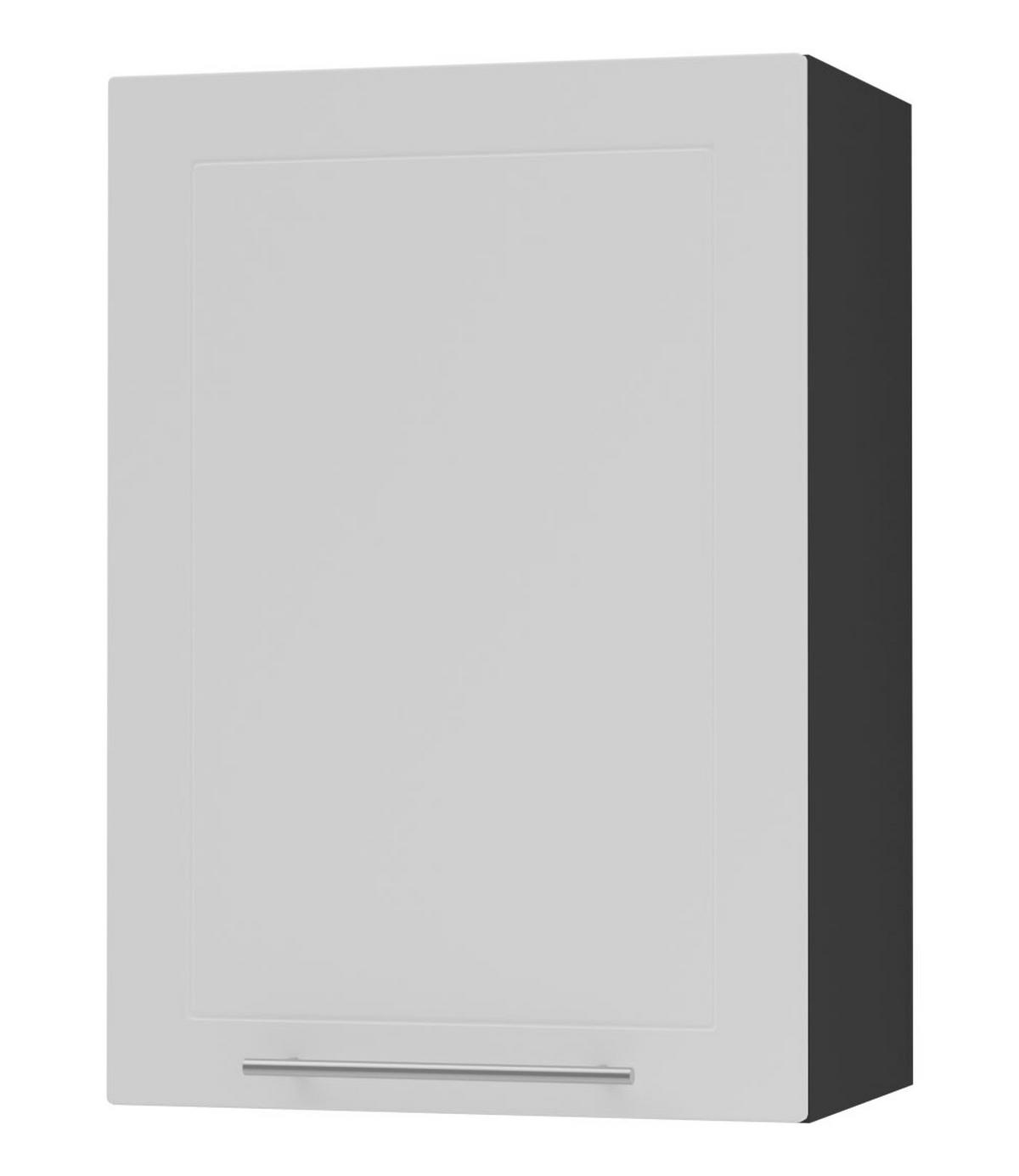 KÜCHENHÄNGESCHRANK Kvantum W2/50 Weiß Matt / Schwarz Matt 50 / 32,5 / 72cm - Schwarz/Weiß, Holz/Holzwerkstoff (50/72/32.5cm) - Feldmann-Wohnen