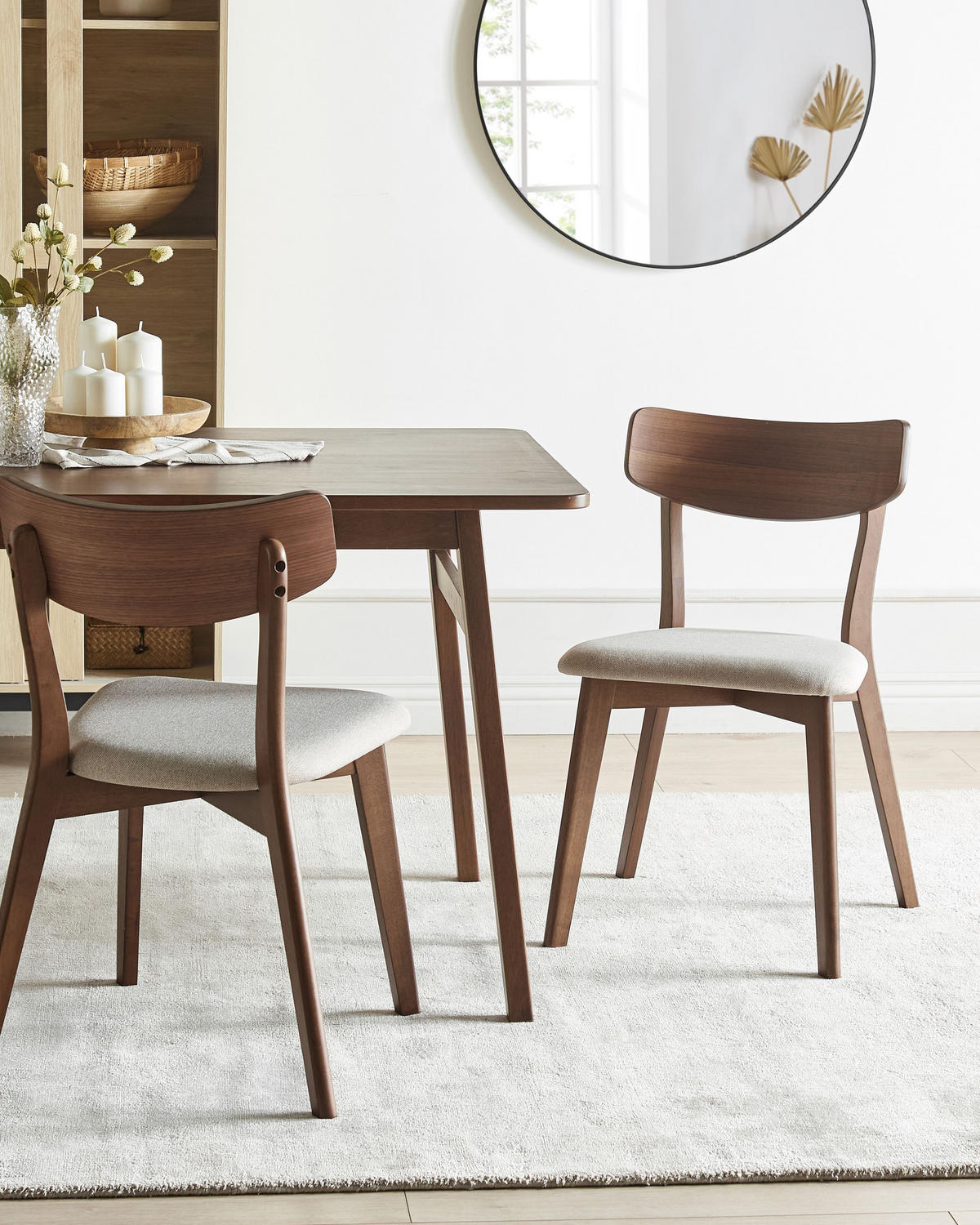 ESSZIMMERSTUHL 2er-Set Braun Hope - Beige/Braun, Holz (51/77/49cm) - Beliani