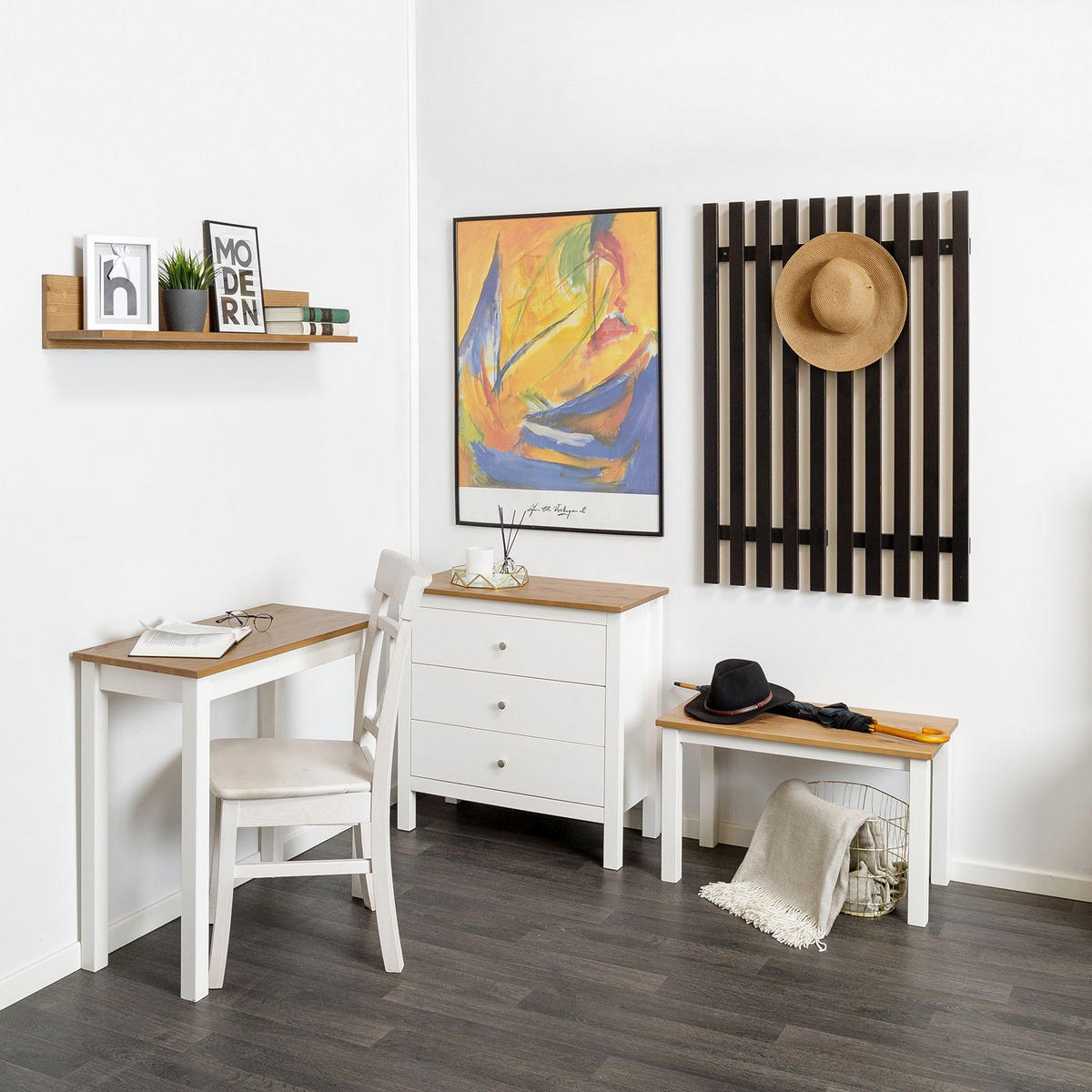 SCHREIBTISCH Massivholz 38/75/75 cm - Braun, Holz (38/75/75cm) - hagge home