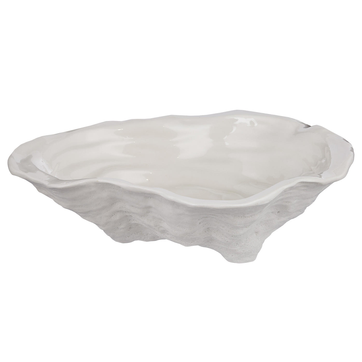 DEKOSCHALE Oyster - Weiß, Keramik (6cm) - BUTLERS