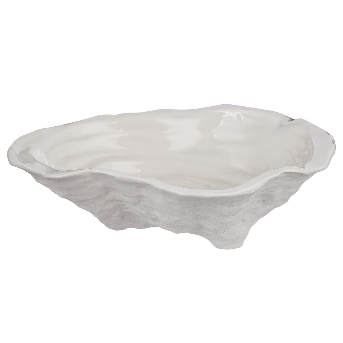 DEKOSCHALE Oyster - Weiß, Keramik (6cm) - BUTLERS