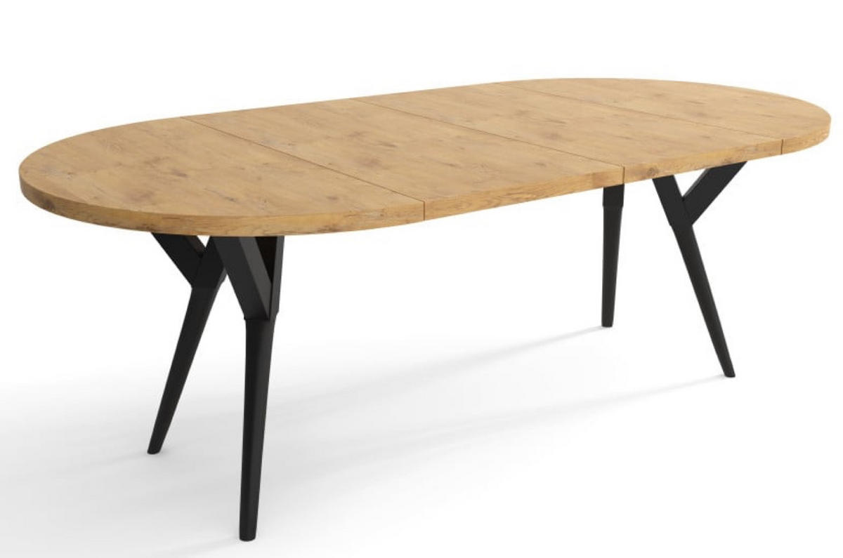 TISCH Schwarz Adi Ausziehbar - Schwarz, Holzwerkstoff (90/90/76cm) - Sepro Meble
