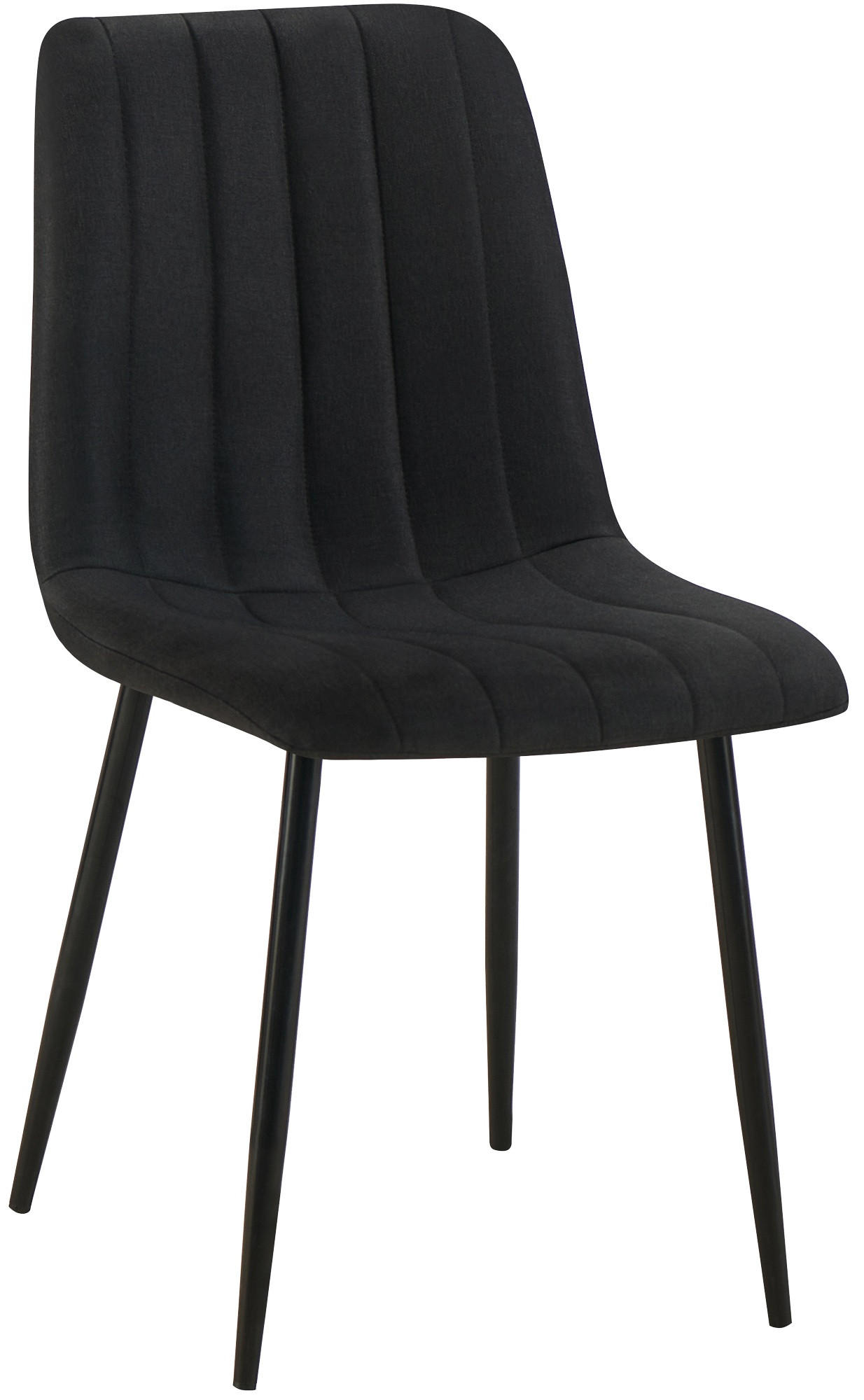 STUHL Stoff Schwarz - Schwarz, Textil/Metall (45/88/53cm) - CLP