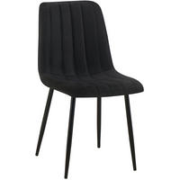 STUHL Stoff Schwarz - Schwarz, Textil/Metall (45/88/53cm) - CLP
