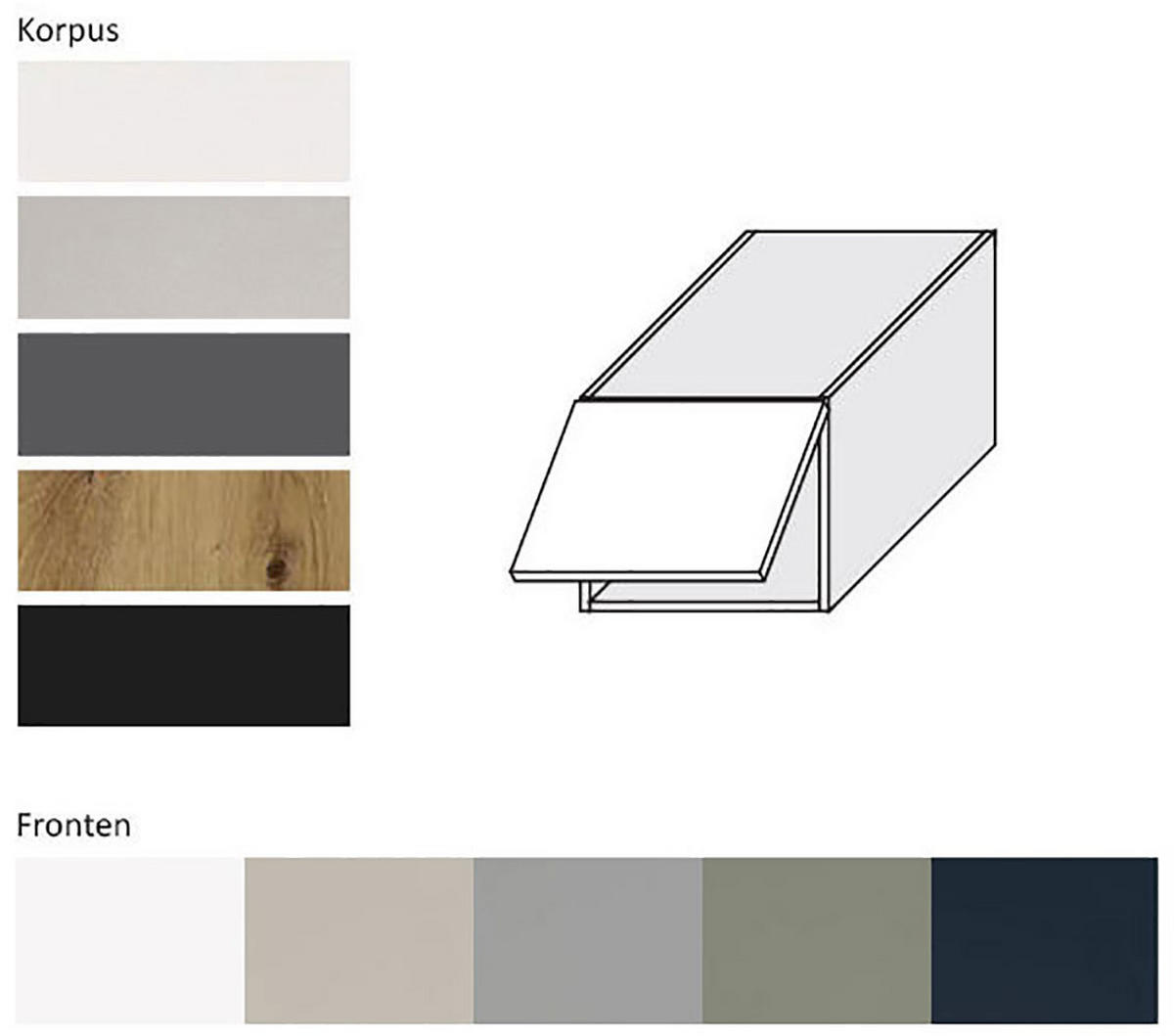 KÜCHENAUFSATZSCHRANK Oslo W6B/40 Eiche Artisan / Dust Grey Matt 40 / 59 / 36cm - Eiche Artisan/Grau, Holz/Holzwerkstoff (40/36/59cm) - Feldmann-Wohnen