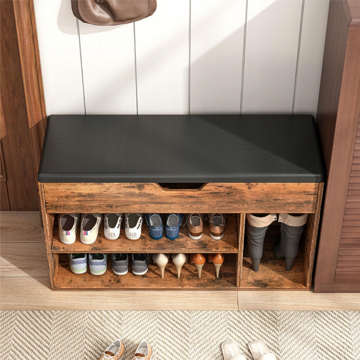 SCHUHSCHRANK, 80/30/44 cm - Braun, Holzwerkstoff (80/44/30cm)