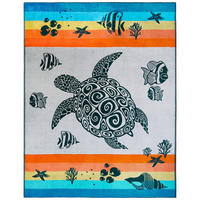 STRANDTUCH aus Veloursfrottee Jacquard Mehrfarbig 140x180 400g/m² - Anafi - Multicolor, Textil (140/180cm) - LE COMPTOIR DE LA PLAGE