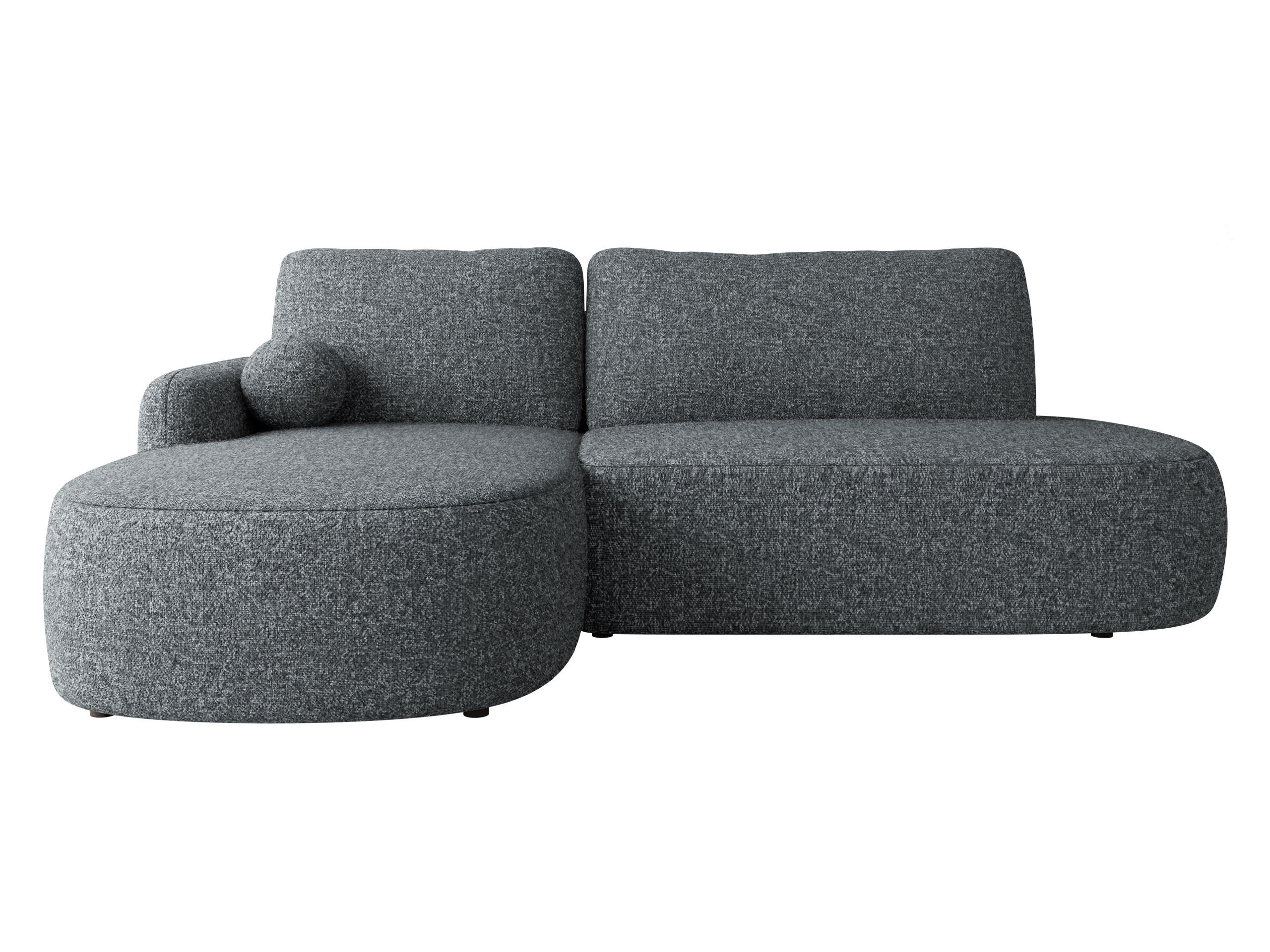 ECKSOFA Loridu O, Seite: Links - Dunkelgrau/Schwarz, Holz/Kunststoff (274/174cm) - MIRJAN24