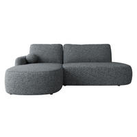 ECKSOFA Loridu O, Seite: Links - Dunkelgrau/Schwarz, Holz/Kunststoff (274/174cm) - MIRJAN24