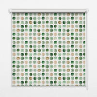 VNÚTORNÁ roleta - okenná roleta - roleta - 120x140 cm - Zelené kruhy - zelená, plast (120/140/0.5cm) - TULUP