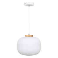 HÄNGELAMPE Travis Ø 25 cm - Weiß, Glas (25/25/108cm) - Atmosphera Createur d´interieur