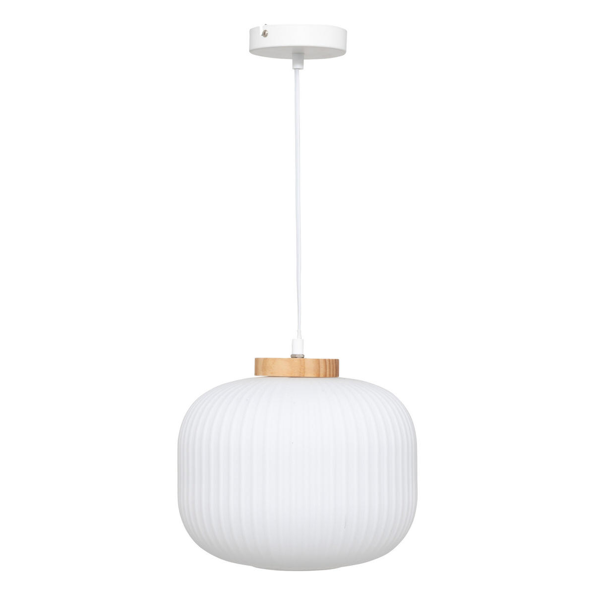 HÄNGELAMPE Travis Ø 25 cm - Weiß, Glas (25/25/108cm) - Atmosphera Createur d´interieur