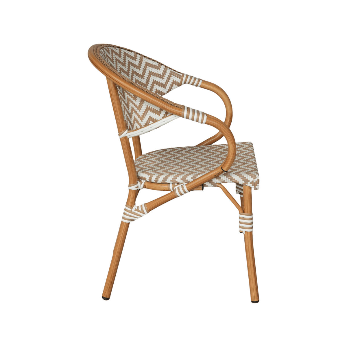 GARTENSTÜHLE Braun Weiß 57/57/84 cm 2er-Set - Braun, Metall (57/84/57cm) - Mobili Rebecca