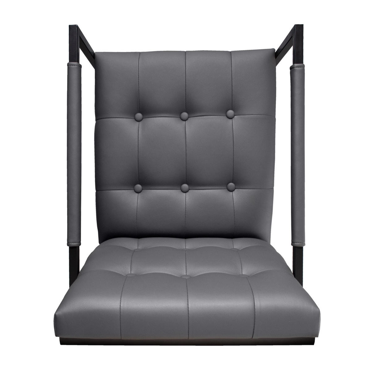 LOUNGESESSEL JONES Kunstleder Dunkelgrau - Schwarz/Grau, Textil/Metall (53/73/69cm) - SVITA