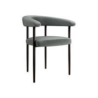 POLSTERSTUHL Aria - Dunkelgrau/Schwarz, Textil/Metall (61/73/56cm) - MIRJAN24