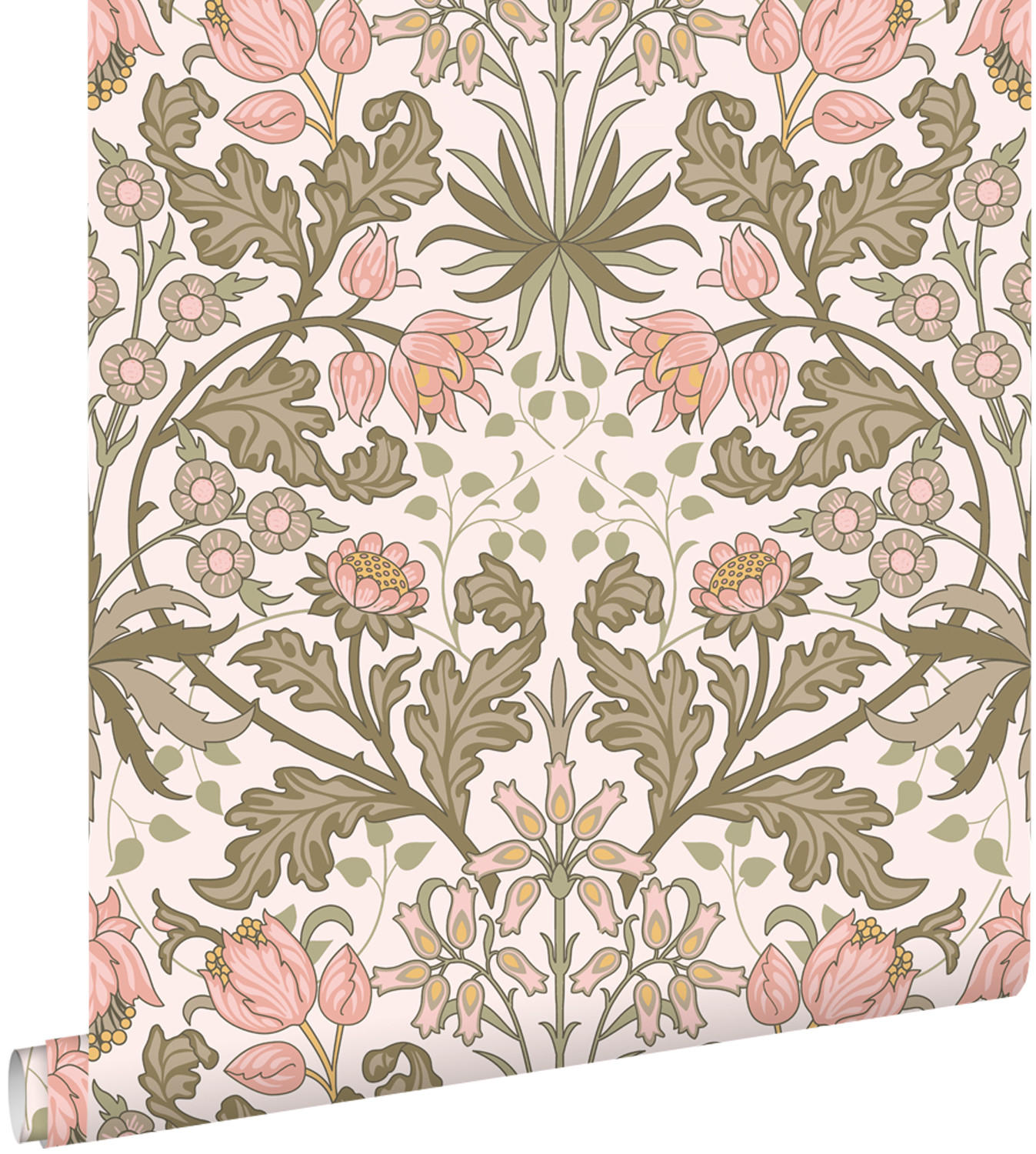 TAPETE Blumenmuster im Jugendstil 50 x 900 cm - Grün, Papier (50/900cm) - ESTAhome