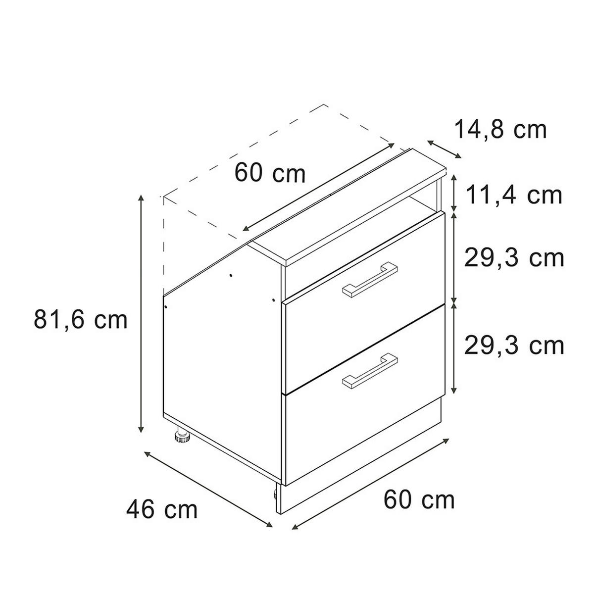 ŠIKMÁ SKŘÍŇ Rion Antracitově zlatý - antracitová, kompozitní dřevo (60/81.6/46cm) - Vicco