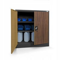 METALLSCHRANK Beata - Anthrazit/Braun, Metall (90/93/40cm) - Jan Nowak